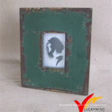 Cute Girl Antique Green Color Wooden Photo Frame